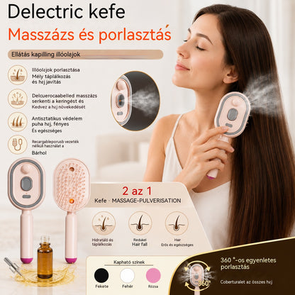 📢📢Különleges ajánlat!! ⏰Elektromos masszázsfésű légzsákos spray-vel és illóolajjal, hajfésű tápláláshoz és permetezéshez✨🔥