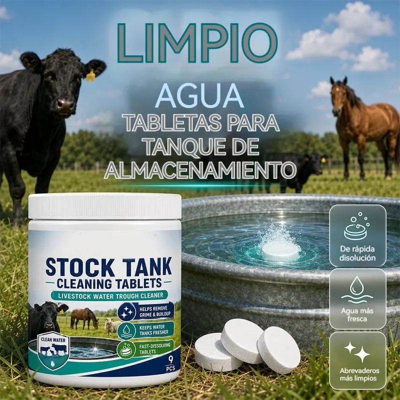 Pastillas de disolución rápida para la limpieza de tanques de agua para ganado