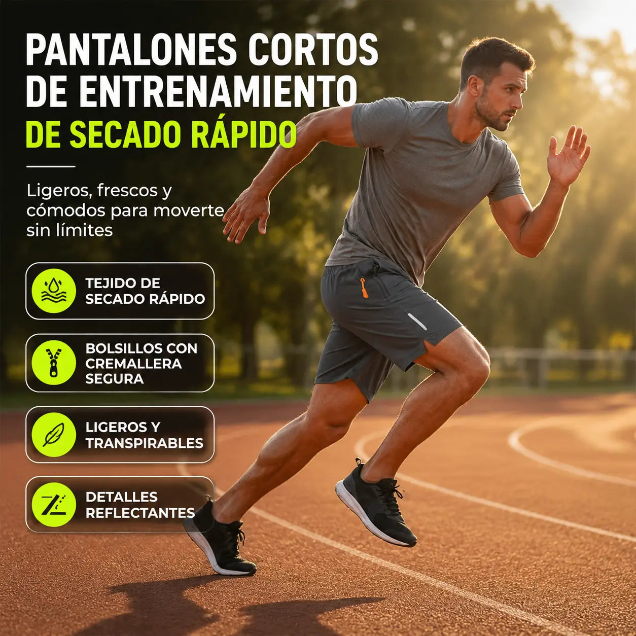 👖😎【Juego de 3 piezas】【M-8XL】Shorts elásticos de secado rápido para hombre