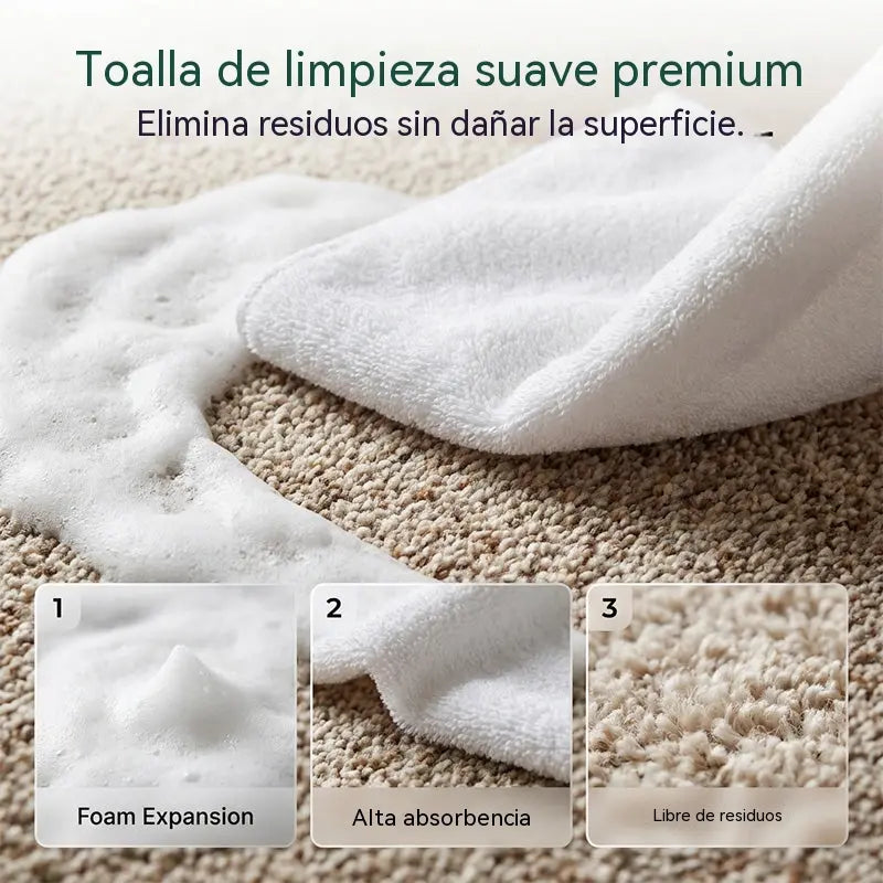 🧼 【100 ml + toalla】💧🧽Espuma limpiadora de alfombras domésticas！