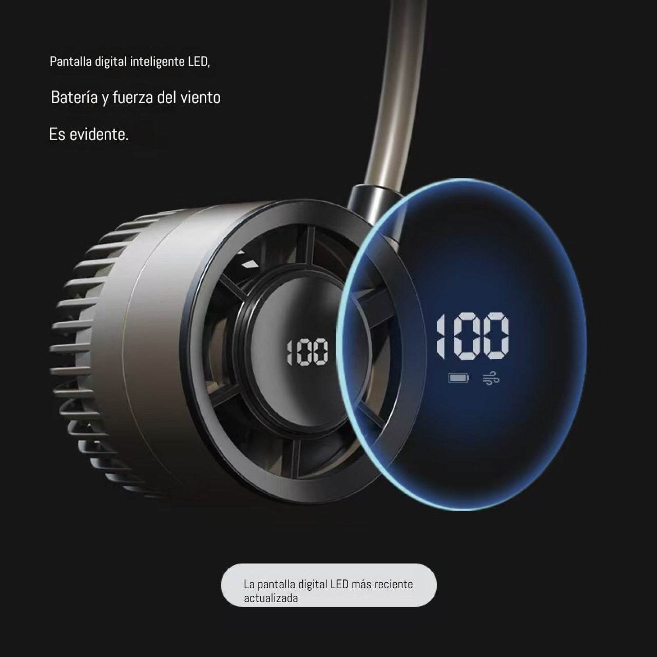 💨 Ventilador de aire acondicionado con cuello – Extremadamente silencioso, portátil y giratorio 360° – Ideal para el verano 🌞