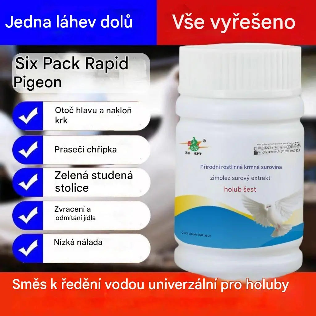 ✨【Kupte 1 a dostanete 1 zdarma】2 sady 470 Kč 🕊️🕊️100 tablet, speciální lék pro poštovní holuby, 6v1 léčba pro holuby - rychlé hojení, výrazné výsledky!