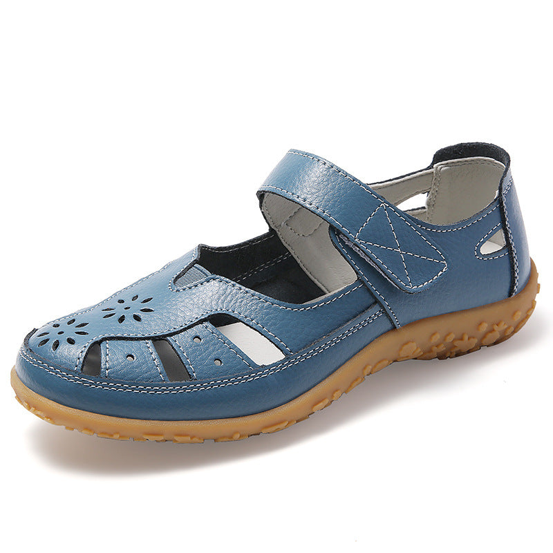 💞【36~41】Sandalias planas de cuero nuevas