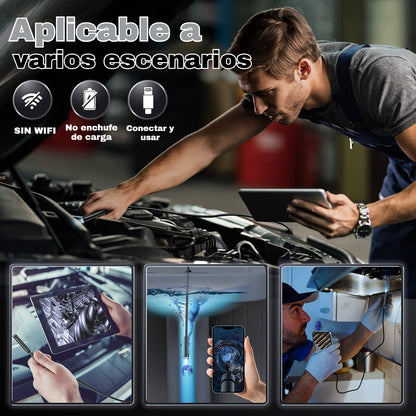 ‼️【5M】Cámara endoscópica plug and play - HD 1080p, resistente al agua IP67 y funciona directamente con iPhone, Android y iPad