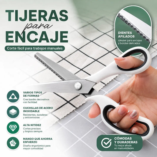 ✂️ Tijeras Dentadas Multiusos de Corte en Zigzag – Para Tela, Papel y Manualidades 🧵