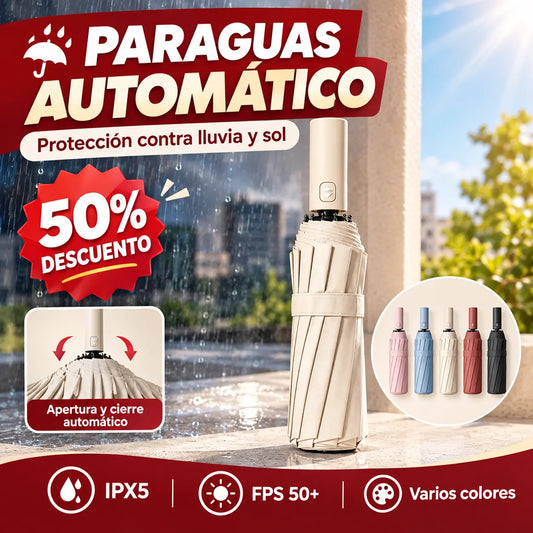 ☂️☀️🌧️Paraguas de lluvia o lluvia plegable totalmente automático de primera calidad