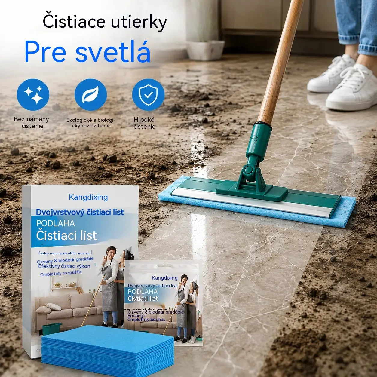 🧹✨ 【4 balenia – 240 tabliet】Antibakteriálne a dezodoračné viacúčelové čistiace tablety | Vhodné na drevené podlahy, lamináty, obklady a steny karavanov