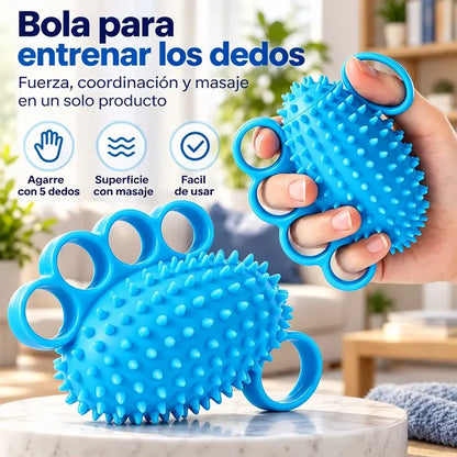 🖐️ Pelota de Masaje para la Mano de 5 Dedos | Entrenador de Fuerza y Flexibilidad para Dedos y Manos