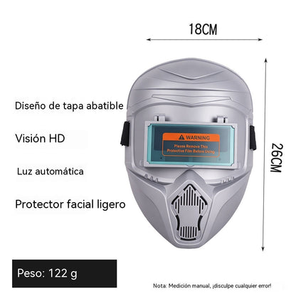 Casco de soldadura totalmente automático con luz variable