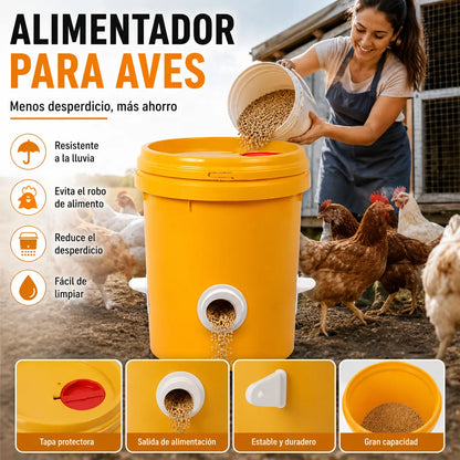 🔥【Paquete de 5 + Sierra de corona】🐔 Comedero automático: una solución práctica para criar pollos, patos y gansos.