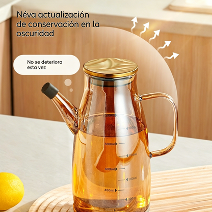🏠🍴【600ml】Botella dispensadora de aceite con boquilla antigoteo