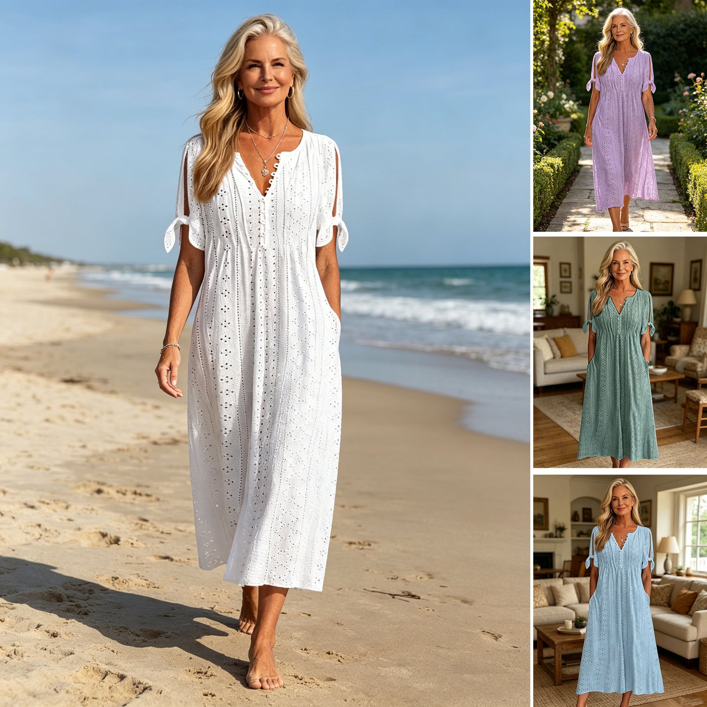 🏆【Najprodavaniji】[S-5XL]👗Jednostavna i prekrasna jednobojna haljina