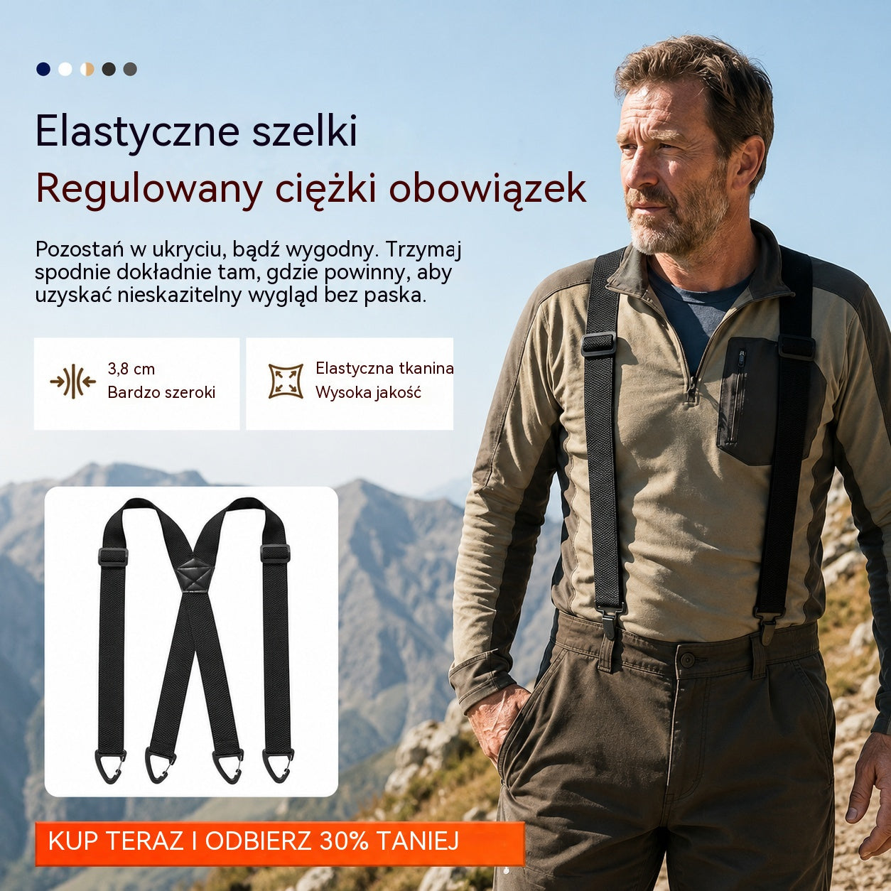 📢📢50% TANIEJ! 🧷Gorsety męskie z krzyżującym się tyłem i klipsami🧷