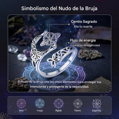 [compra 1 y llévate 1 gratis]Anillo de nudo celta de plata S925 con