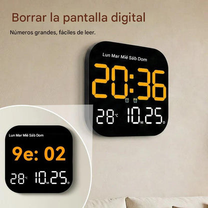 Reloj digital para el hogar y la oficina: ¡despierte suavemente y olvídese de las alarmas molestas! Brillo ajustable, funcionamiento silencioso por la noche. También muestra la temperatura. Un compañero fiable para su día a día. 🌙