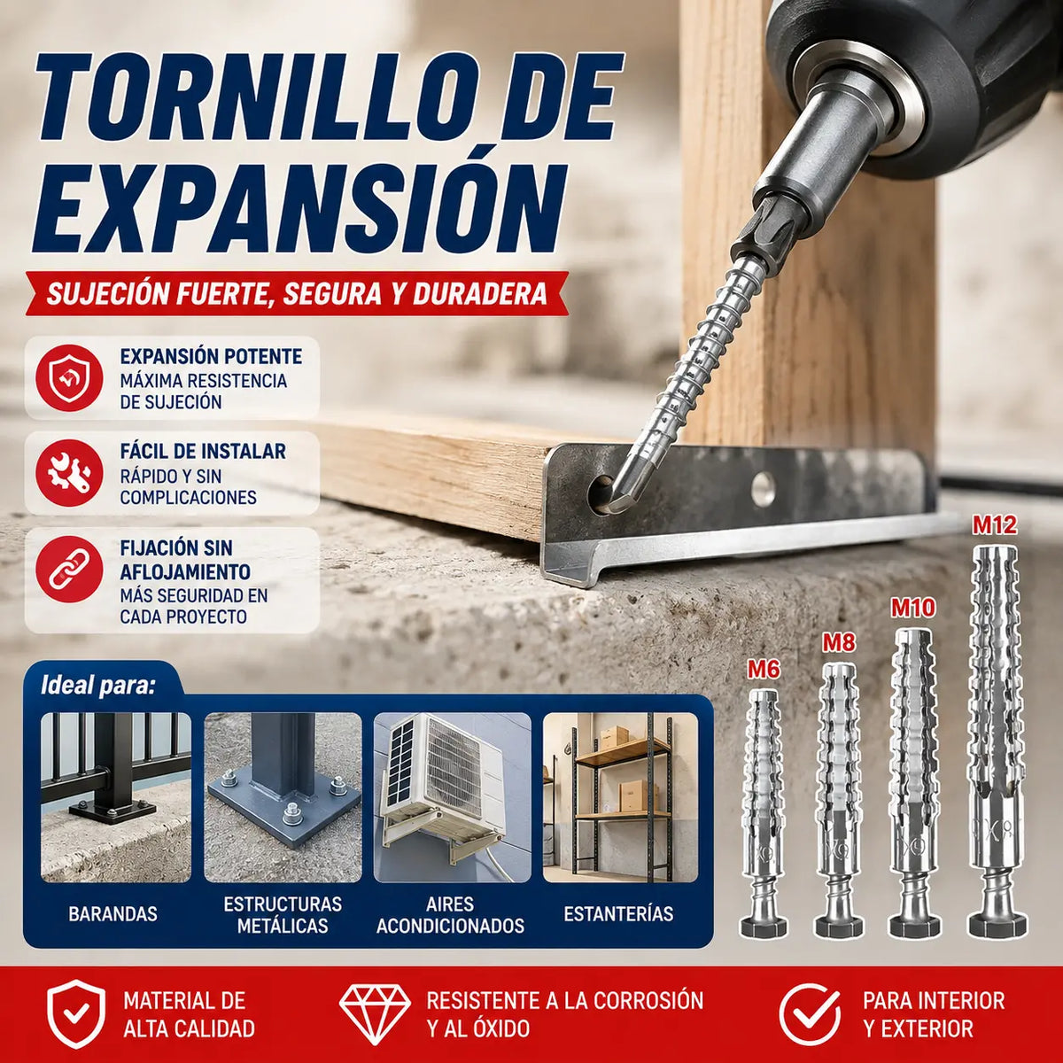 【100 juegos 27 euros】 Anclaje metálico dentado súper resistente para fijaciones firmes en cualquier pared