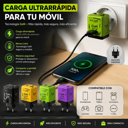 ⚡【Gran oferta】🔥Cargador rápido 2 en 1 de 120 W compatible con iPhone, teléfonos móviles y tabletas✅️