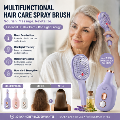 💖💨Un peine con función de pulverización de un solo botón para evitar eficazmente que el cabello se enrede.