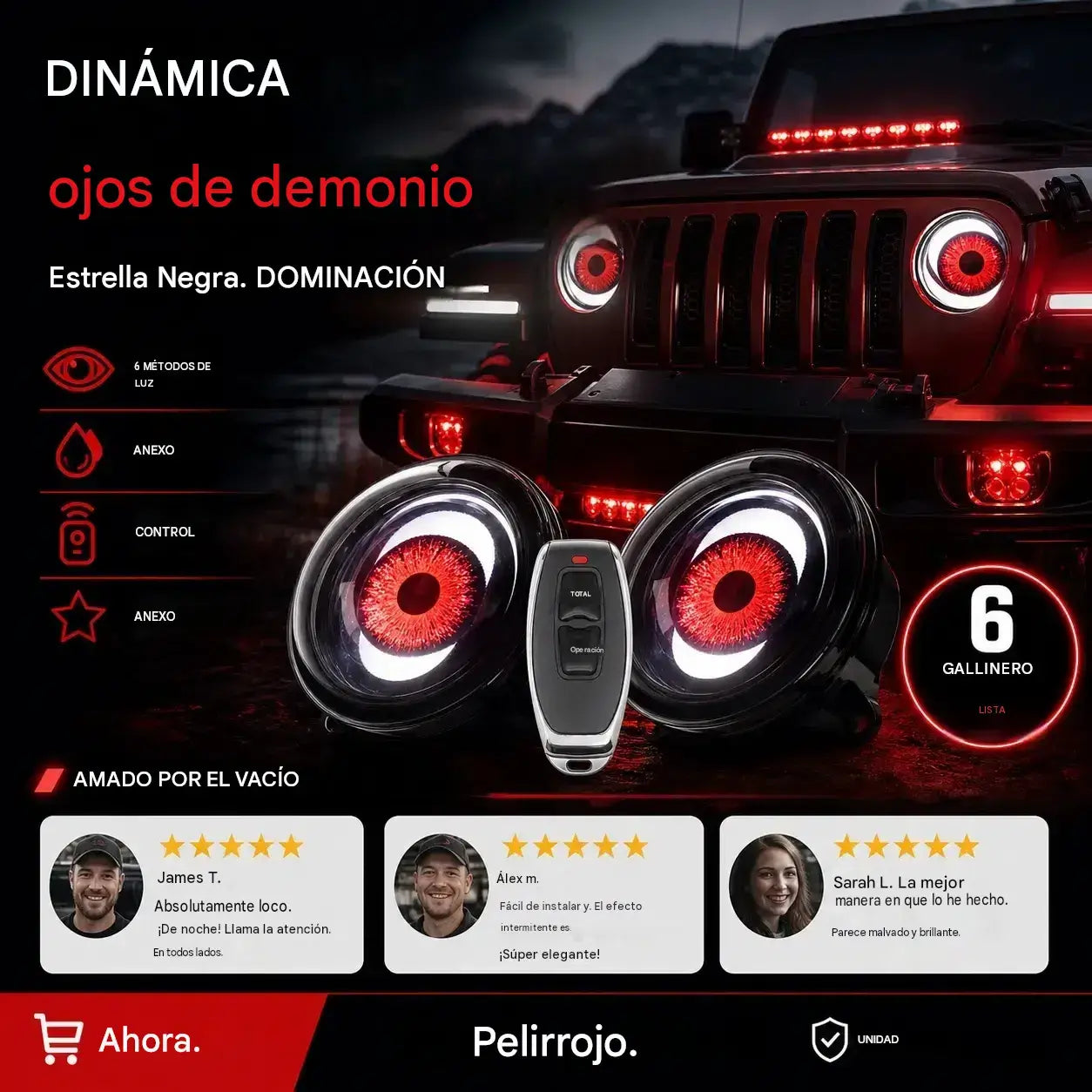 💡👁️Faros LED Ojo de Demonio: Un festín visual