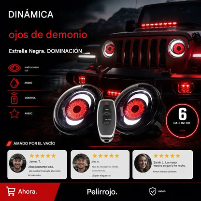 💡👁️Faros LED Ojo de Demonio: Un festín visual