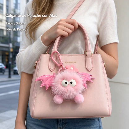 ✨[4 piezas] Precio: 26 €🦇Llavero/adorno para bolso con forma de murciélago, de piel sintética de visón (estilo Instagram)