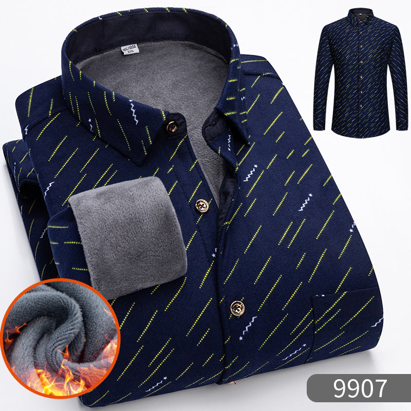 ⏳✨【Poloviční cena】1 kus: 670 Kč 👔【L-5XL】Teplá společenská košile s dlouhým rukávem