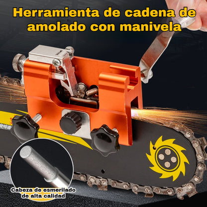 💥【50 % de descuento】🧰⚡ Afilador eléctrico de motosierra con 3 cabezales de diamante — rápido y preciso