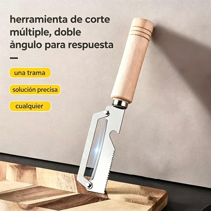 ✅Compra 1 y llévate 1 gratis (2 artículos) 🧅🔪 Pelador de cocina multifuncional: ¡Pela, corta verduras, abre botellas! 🔥