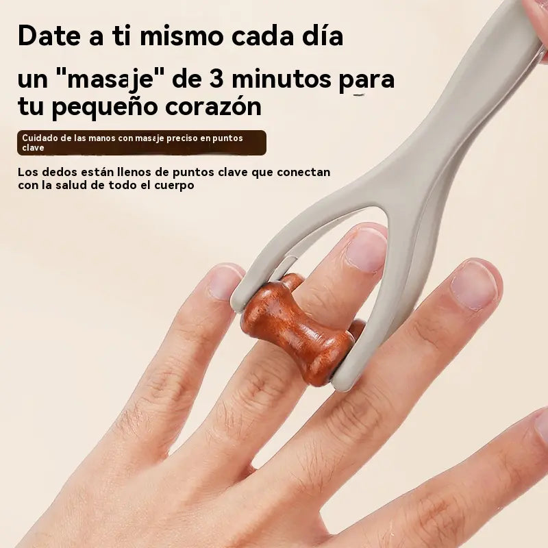 [2 piezas 22 euros] Masajeador de dedos de madera maciza: Los rodillos de madera natural ayudan a desbloquear los meridianos articulares y a aliviar la fatiga de las manos. 🌿