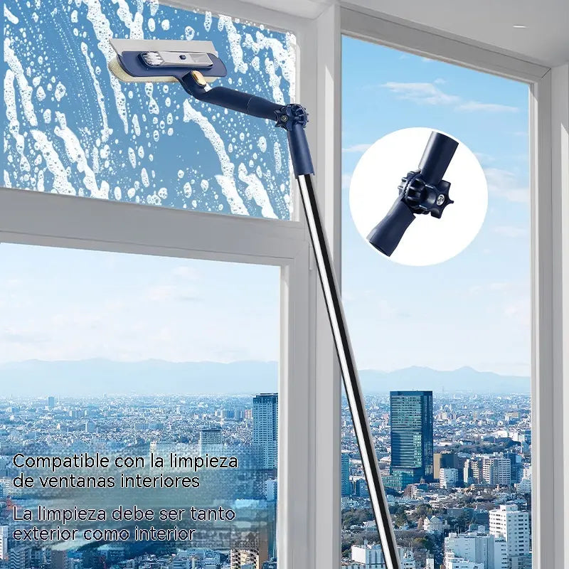 Pértiga especializada para la limpieza de ventanas en edificios de gran altura