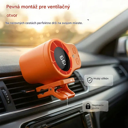 🌀 Hands-free ventilátor s LED displejom, integrovaným klipom a 199 nastaviteľnými rýchlosťami