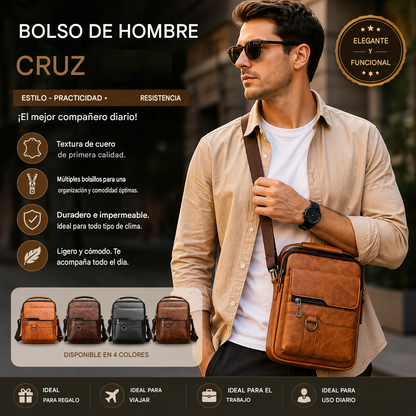 🔥【Oferta por tiempo limitado】🔥🖤Nuevo bolso de hombro de cuero estilo Oxford para hombre