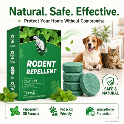 🏠🛡️ Pillole repellenti universali per insetti e roditori – Sicure per animali domestici e selvatici. Non tossiche ed efficaci. Adatte sia per uso interno che esterno. 🐾✅