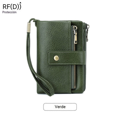 🥳¡OFERTA ESPECIAL 2026!🥳💞¡Más de 50.000 unidades vendidas!👛🛡️ ¡50% de descuento! Cartera de piel para mujer con bloqueo RFID: bloquea el robo digital. Piel suave, múltiples compartimentos. Segura y elegante. 👜💳