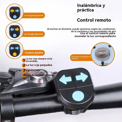 🚴Nueva bocina inalámbrica multifuncional con intermitentes a control remoto