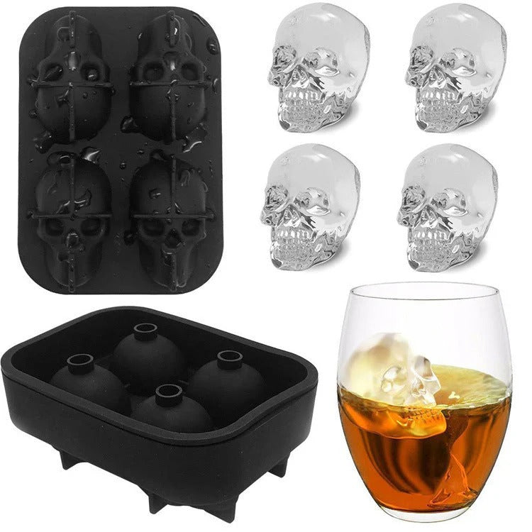 🥳¡OFERTA ESPECIAL 2026!💀🧊 ¡50% DE DESCUENTO! Bandeja de silicona con forma de calavera para cubitos de hielo DIY: una calavera gigante de fusión lenta para whisky, cócteles y más.✨