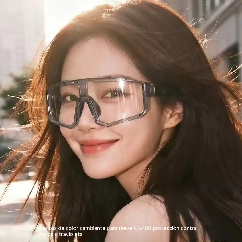 Gafas de ciclismo fotocromáticas, gafas de sol de doble uso para el día y la noche, protección UV para los ojos.