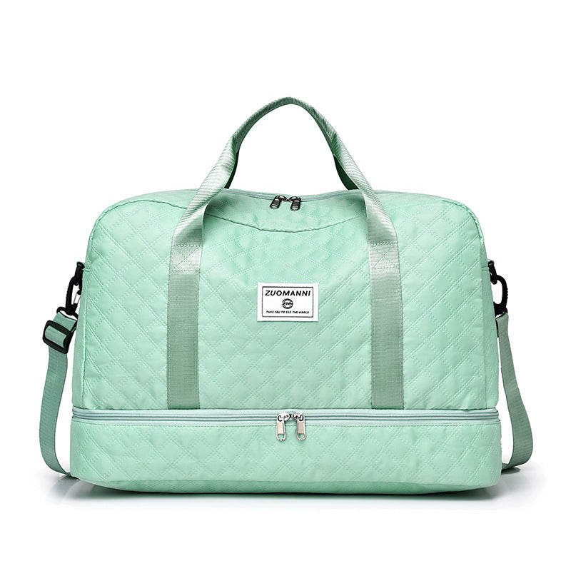 🔥Elegante bolsa de viaje de gran capacidad con diseño de separación para uso húmedo y seco, adecuada para yoga y fitness.