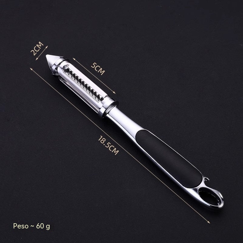 【Compra 1 y llévate 1 gratis】Pelador multifuncional 5 en 1 de acero inoxidable para uso en la cocina.