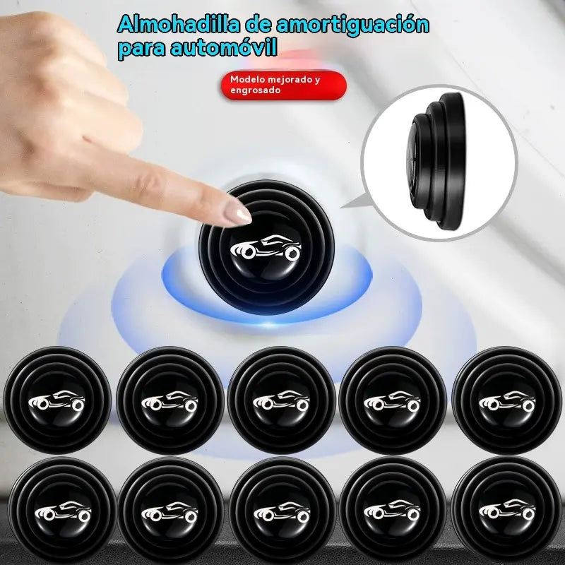 【20 pieza】Almohadillas universales amortiguadoras para puertas de coche, almohadillas elásticas de silicona anticolisión.