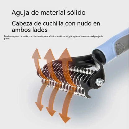 🐶【2 piezas】Cepillo de doble cara para el aseo de mascotas y la eliminación de pelo