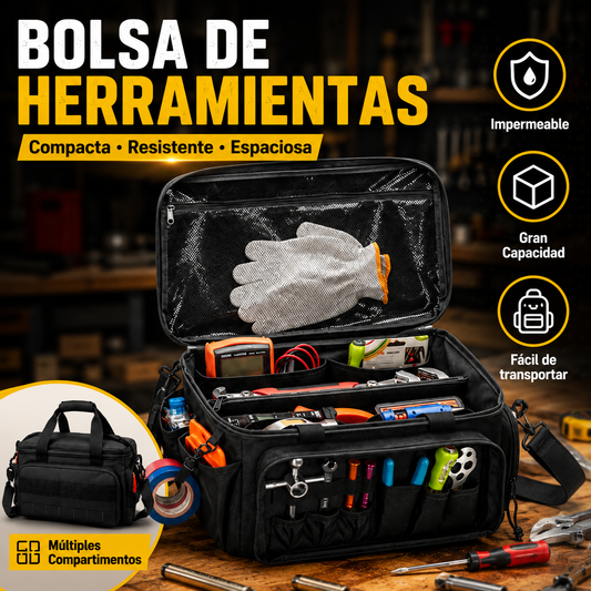 🔥 ¡Oferta imperdible con 50% de descuento! 🔥 Bolsa de herramientas de lona resistente de 14 pulgadas.