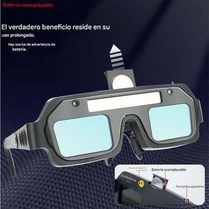 💥🔥🕶️ Gafas de soldadura con oscurecimiento automático, doble protección contra deslumbramiento y rayos UV.