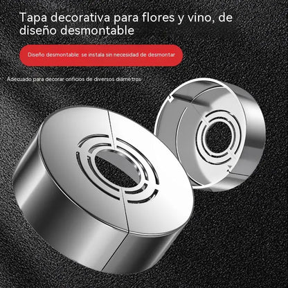 【10 modelos: 28 €】🔧 Cubretubos magnético – 🛠️ Diseño de dos piezas, instalación sin herramientas: cubre los huecos alrededor de las tuberías en segundos. Estética elegante. ¡Ideal para la cocina y el baño! ✨