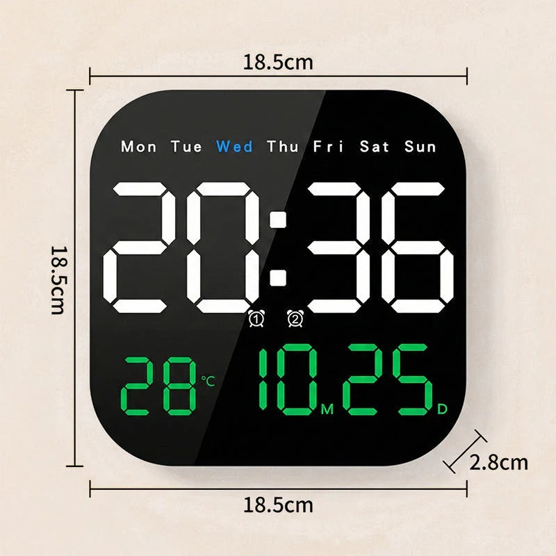 🕰️🛏️ Reloj digital apto tanto para el hogar como para la oficina, con ajuste de brillo/temperatura.