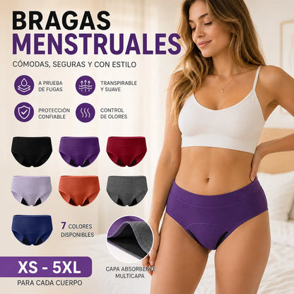 【Juego de 5 piezas】【XS-5XL】Nueva ropa interior de algodón de alta calidad para mujer, de talle medio, color liso, tallas grandes, transpirable y con una entrepierna más amplia.
