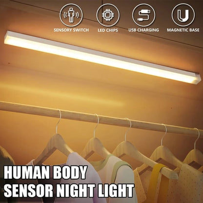 🔥【2 piezas 27 euros】Luz LED Magnética Inteligente con Sensor de Cuerpo Humano