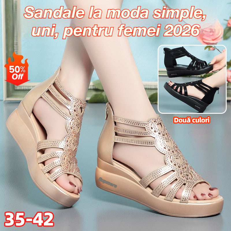 💞【35-42】Nuevas sandalias de mujer de color liso a la moda 2026