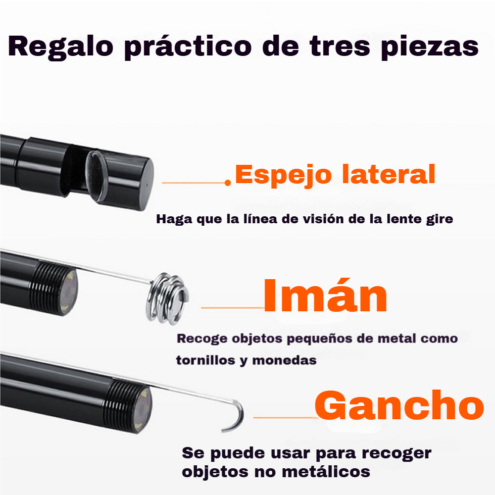 ‼️【5M】Cámara endoscópica plug and play - HD 1080p, resistente al agua IP67 y funciona directamente con iPhone, Android y iPad
