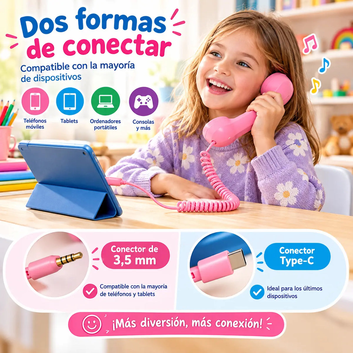 💥 Oferta de Navidad: 50% de descuento 📞 Auricular de teléfono retro vintage ✨ ¡El regalo de Navidad más original! 🎄